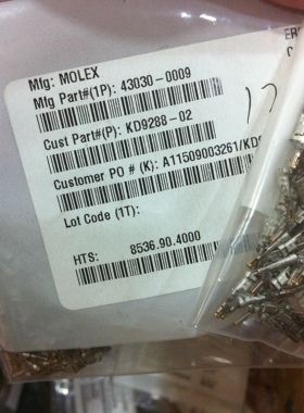 430300009 43030-0009 莫仕/molex 连接器 接插件 原装正品 现货
