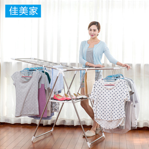 佳美家翼型落地不锈钢阳台尿布架