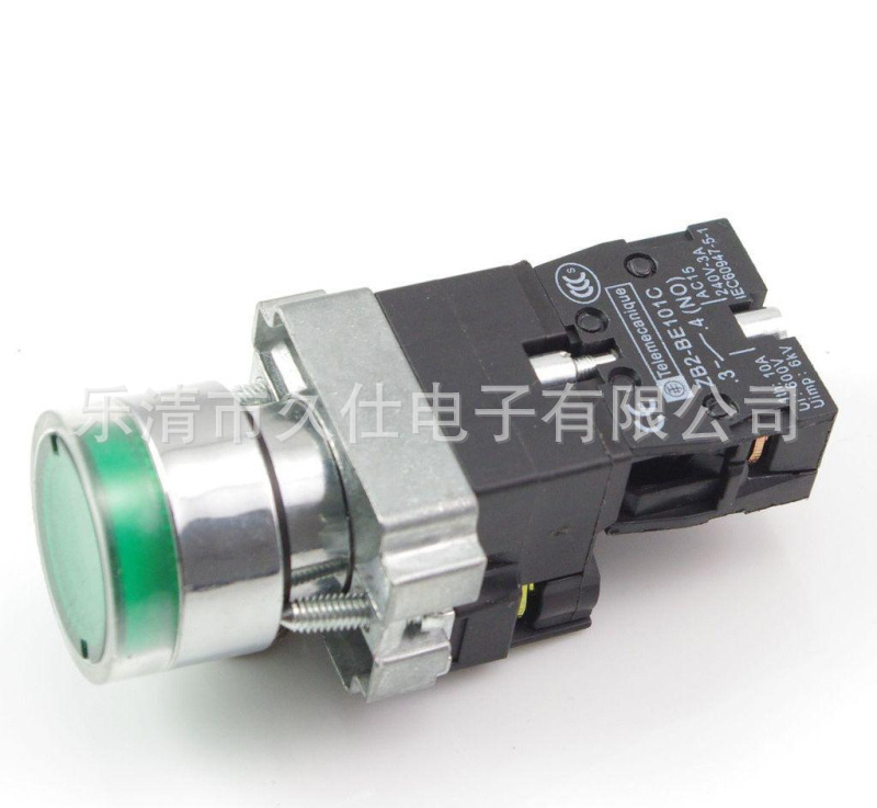 高品质 XB2-BW3361C绿 XB2-BW3462C红 平钮带灯自复位按钮开关