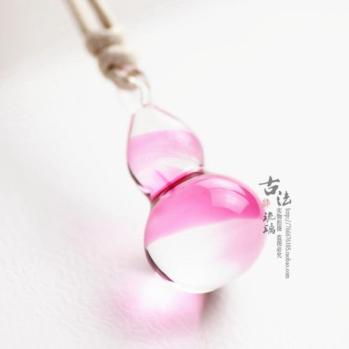 小清新琉璃项链梦幻平安果吊坠
