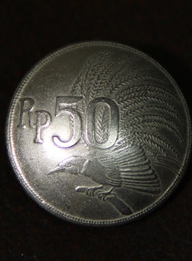 手工制作养牛硬币扣 真硬币 财布扣 天堂鸟 镍币23mm D27一15