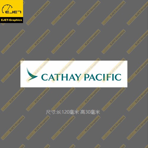 国泰航空白底民航标志个性矩形贴纸潮贴行李箱贴车贴图片