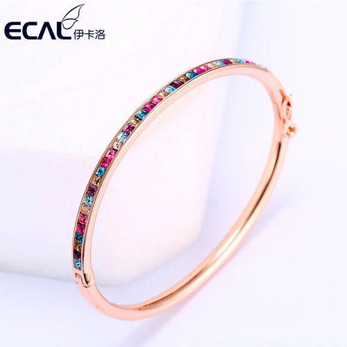 七彩ins小众风镀金友谊刻字手链