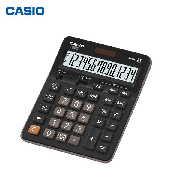 Casio/卡西欧 GX-14B计算器大屏大按键双电源