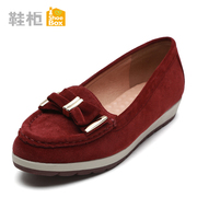 Shoebox shoe 2015 new simple bow flat women's shoes shoes asakuchi feet 1115404274