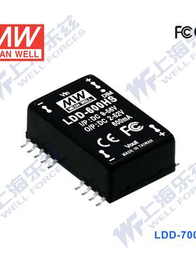 LDD-700HS 9～56Vdc输入,2～52V700mA明纬恒流调光驱动器-贴片型