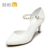 Shoebox shoe fall 2015 New England simplicity a buckle shoes asakuchi pointed stilettos shoes