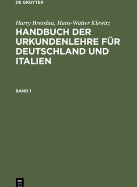 【预售】Harry Bresslau; Hans-Walter Klewitz: Handbuch ...
