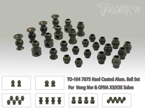 T-Work's 7075 鋁硬阳球珠套装 Hong Nor &Jammin X3/XY3E Sabre