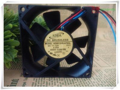 原装ADDA AD0812HS-A70GL 8025 12V 0.25A 机箱电源风扇8厘米