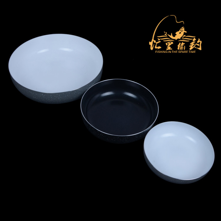 溪流钓具 航空铝合金饵料盆 和饵盆 拌饵盆 青山乌山不沾饵盆包邮