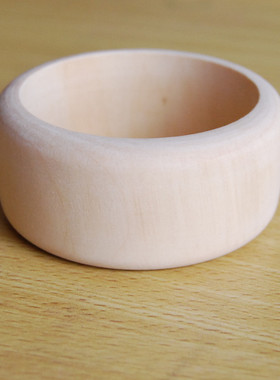 直边木手镯漆画彩绘材料原木毛坯