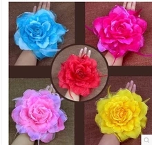 包邮玫瑰广场舞羽毛手花道具