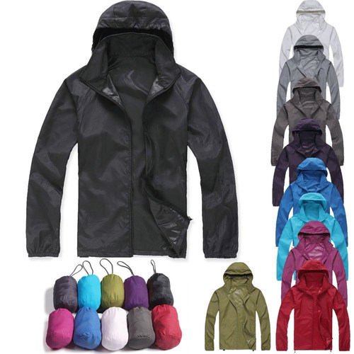 Unisex Womens Ladies Outdoor Cycling Hiking Waterproof Windproof Coat Jacket