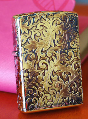 zippo打火机原装正品 新款 五面幻彩做旧唐草 繁花似锦 2GI-5KAR