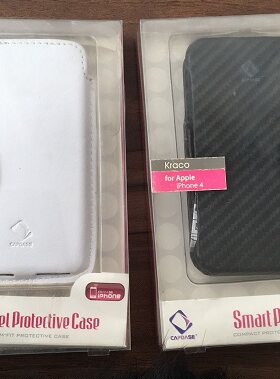 防伪正卡登仕Capdase适用苹果iphone4/4s手机保护皮套碳纤维翻盖