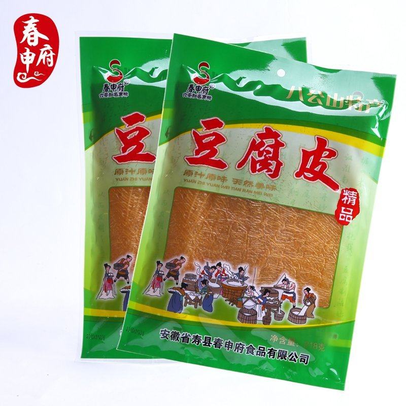 纯手工豆皮寿县石磨天然腐竹干货无添加农家自制头层豆腐皮礼盒装