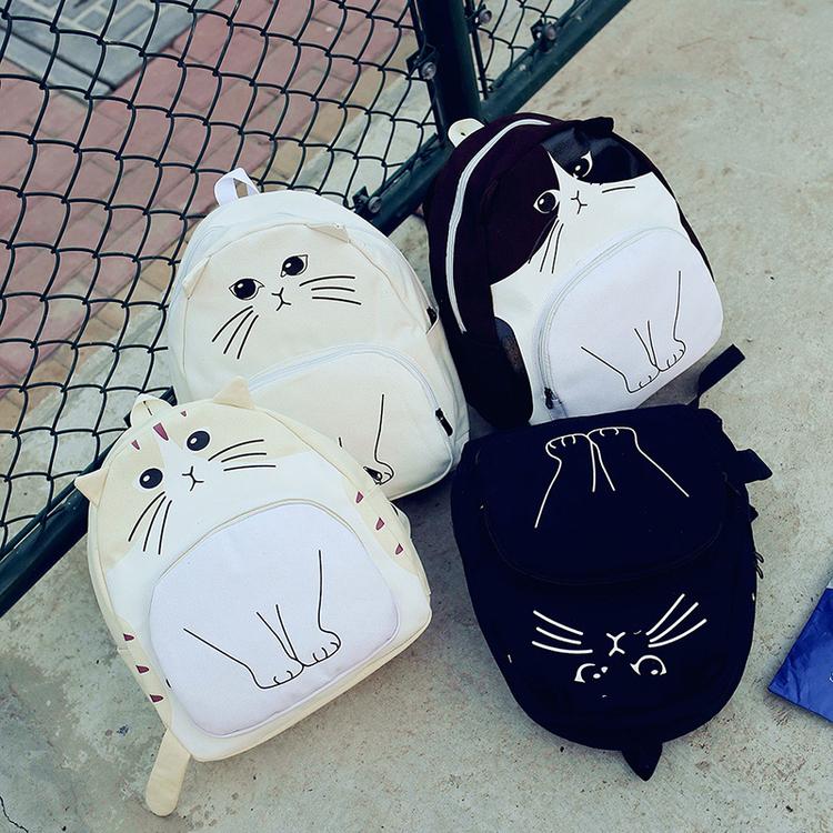 Lovely cat 韓國可愛貓咪造型 貓咪系列軟萌雙肩包學生書包