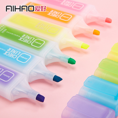 爱好6261韩国创意文具可爱彩色大容量荧光笔水彩笔记号笔学生奖品