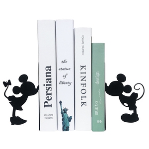 立体书立创意迪士 尼书档摆件 铁艺桌上小书夹米老鼠米妮米妮书架