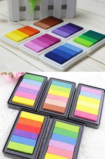 印章伴侣 可爱彩色大印泥 4色渐变印泥6色渐变印台 可批发