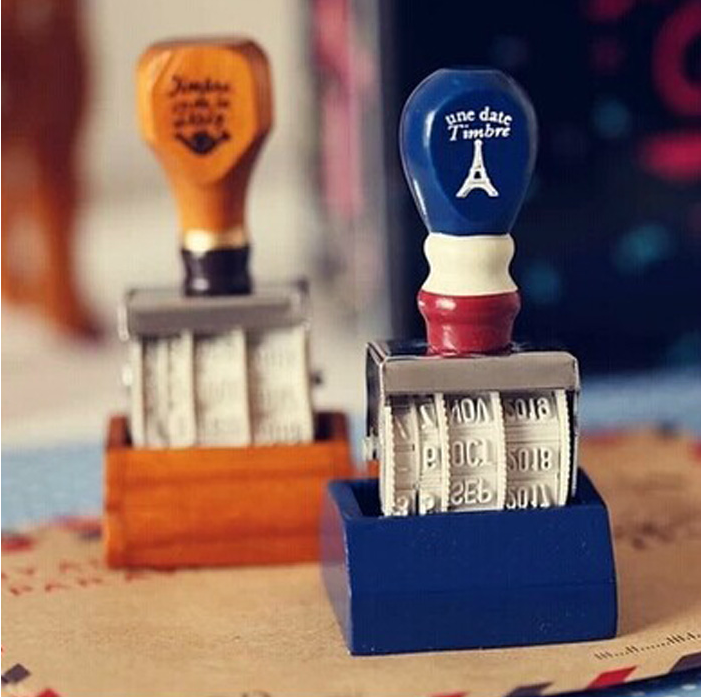 纸上文创日期印章可调英文印章