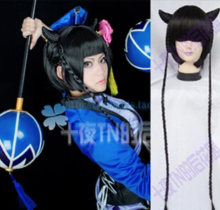 十夜TN 黑执事蓝猫cos假发 角可拆成品改良款