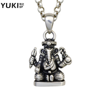 YUKI men Thai silver pendant 925 Silver necklace retro silver elephant God of male ornaments clavicle chain pendant