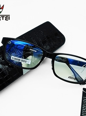 专柜FORTEI富铤F2115高档板材眼镜架 商务休闲装饰配近视眼镜框男