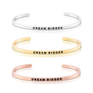 讓夢想更大 Bigger 美國悄悄話激勵箴言手環 Dream MANTRABAND