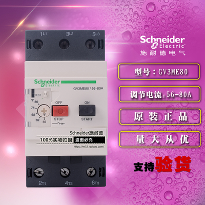 法国进口Schneider施耐德电动机断路器 GV3ME80 56-80A 原装正品