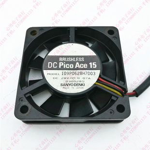 109P0628H7D03 三洋 28V 0.07A 6CM散热风扇 原装 6015 日本Sanyo