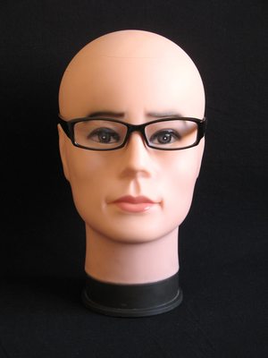 大头围男模特头模 PVC填充头 帽子 眼镜展示模特头展示道具