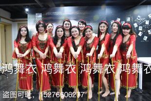 鸿舞衣专业舞蹈服印度舞蹈演出服藤杖袍子