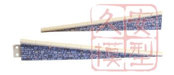 PECO 火车场景 LK-67 月台站台外立面斜坡 青石外饰 每盒4片