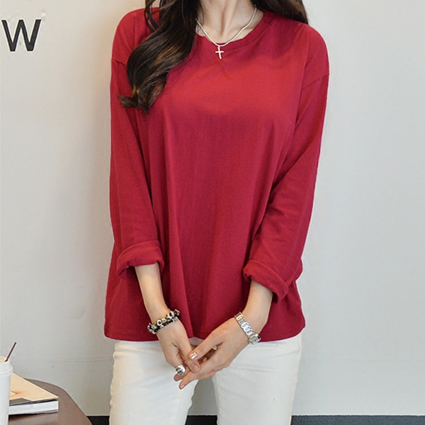 韩国东大门进口打底衫衣服女2022春秋新款潮长袖宽松春秋韩版上衣