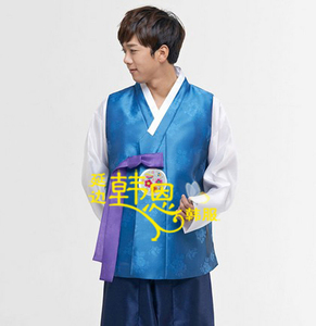 男士韩服/新郎韩服/朝鲜族民族服装/韩国进口韩服面料/HE-NS1007