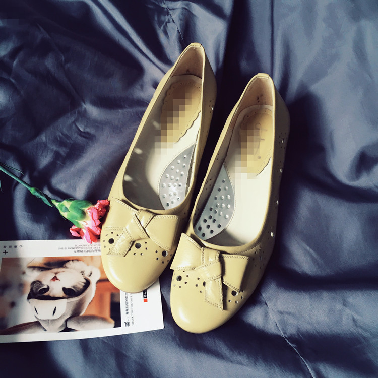vintage优雅风蝴蝶结温婉女单鞋
