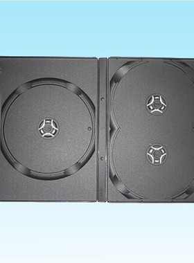 14MM 3碟 黑色DVD盒  多片装黑盒 可插封页有膜 光盘盒