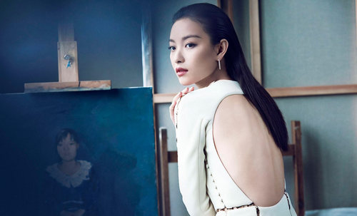 美女明星 倪妮 海报制作高清写真相纸印刷房间装饰挂画V10283A