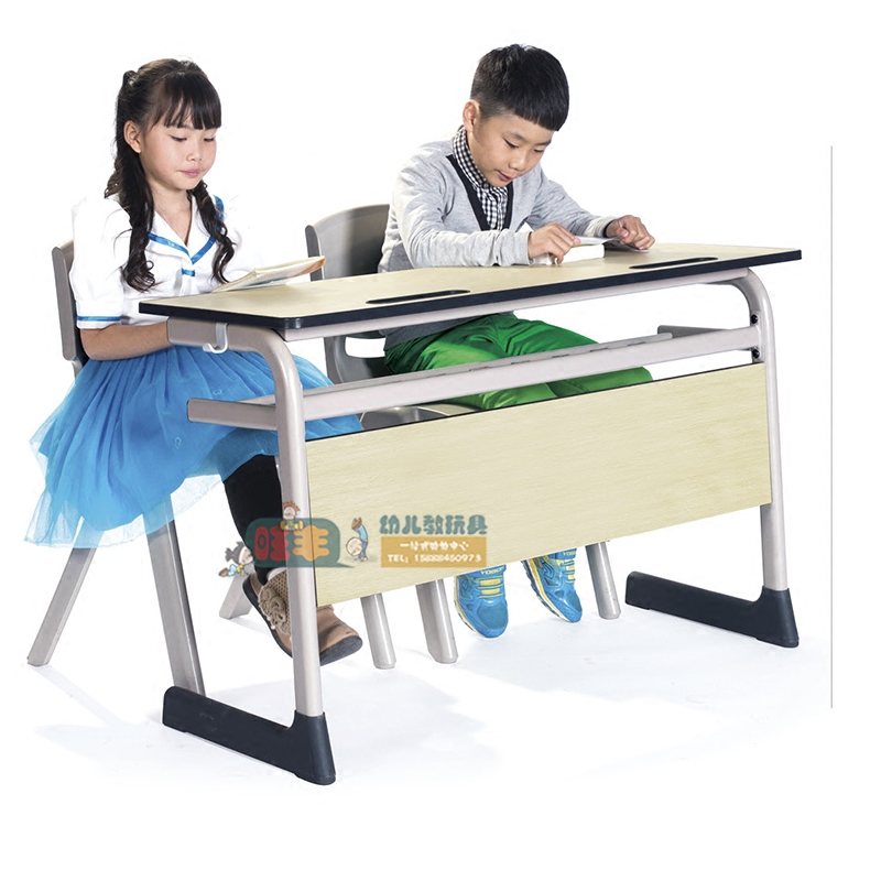 育才热销 儿童课桌椅 幼儿园学校培训班学习双人学生课桌椅034
