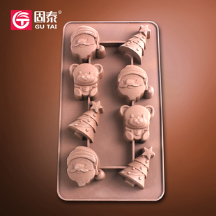 巧克力模具圣诞姜饼晴天娃娃动物恐龙卡通奶酪棒冰硅胶蛋糕棒棒糖