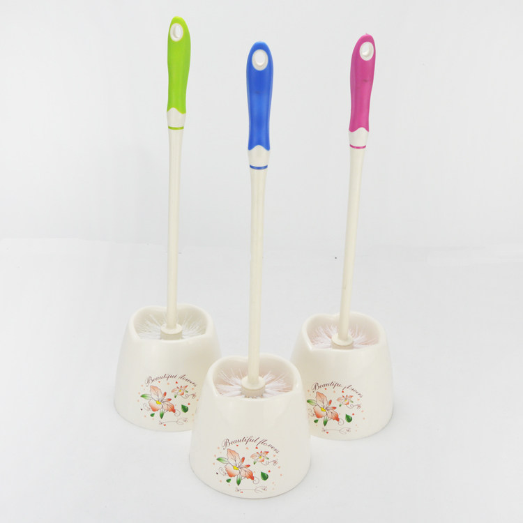 多色带底座架家用马桶刷套装落地卫生间厕所清洁刷塑料拍二送一