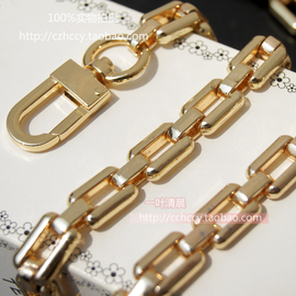 合金链 浅金色方扣链，包带提手链条包带 1CM/10MM粗金属包链