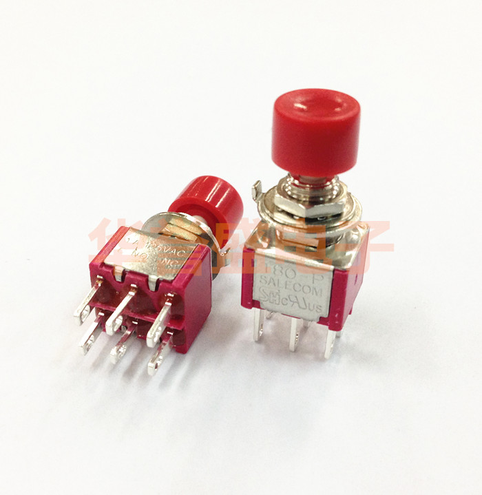 台湾兴瀚 SH salecom 按钮开关 T80-P P8702 双组6脚 复位按钮