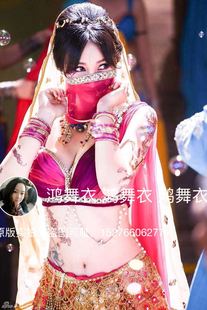 印度舞演出服 柳岩款 鸿舞衣个性 化订做