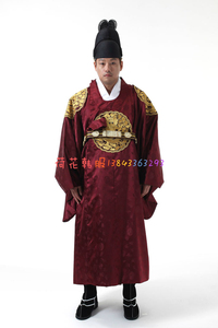 新款金龙袍古装王韩服/古代宫廷韩服/枣红色/H-M01158-4