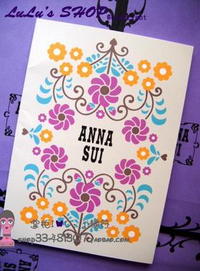 Anna Sui安娜苏蔷薇花紫色情怀笔记本记事本
