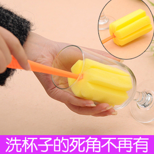 多功能死角加长海绵卫生刷 洗杯刷 杯子刷 清洁刷子 简易耐用杯刷