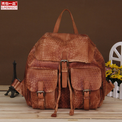 Show packs a handmade vintage dyed leather motorcycle backpack bag unisex shoulder bag handbag leisure boom